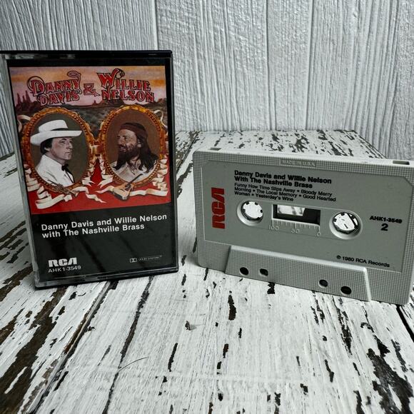 Danny Davis and Willie Nelson with The Nashville Brass 1980 RCA Cassette Tape - Picture 3 of 5